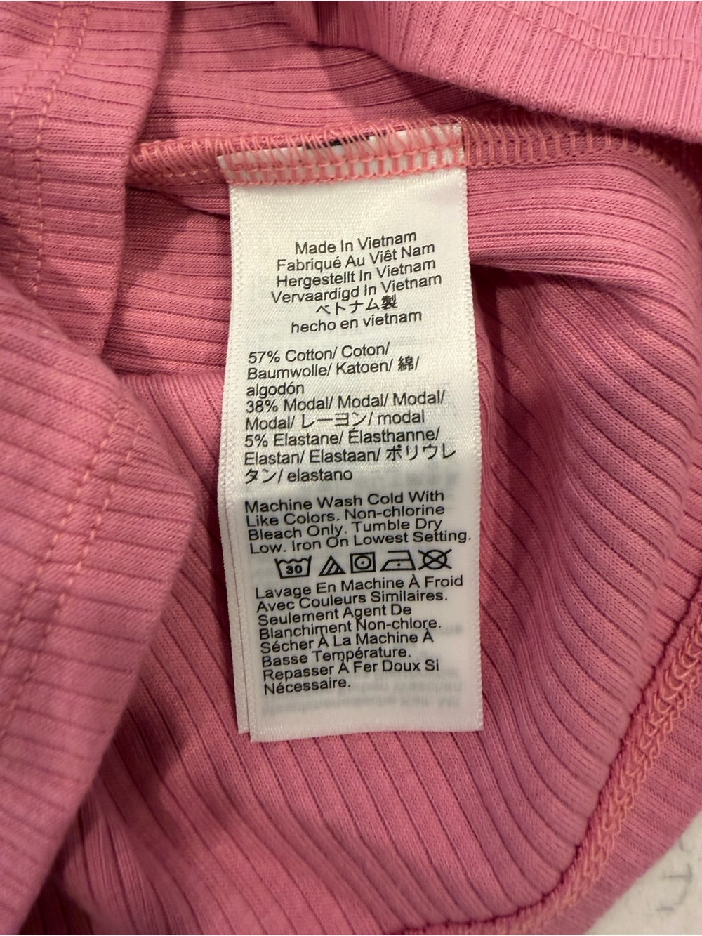 Crewcuts Pink Ribbed Tank Top with Ruffle Trim - Picture 3 of 3